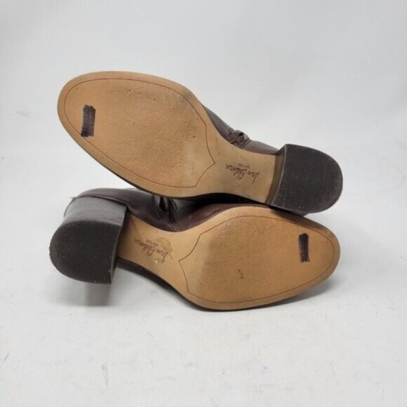 Sam Edelman | Fairfield Stacked Heel Dark Brown Leather Ankle Bootie - Picture 9 of 11